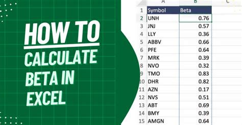 how to calculate beta in excel - beta in excel formula